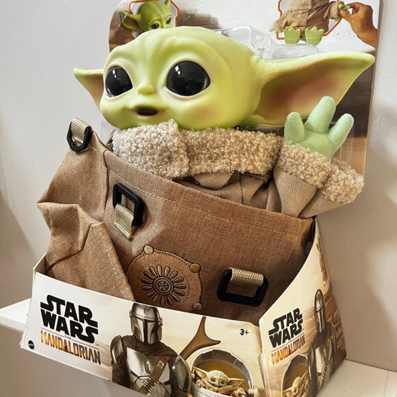 Grogu The Child Baby Yoda Plush Toy Star Wars The Mandalorian with Satchel NEW - Picture 6 of 8